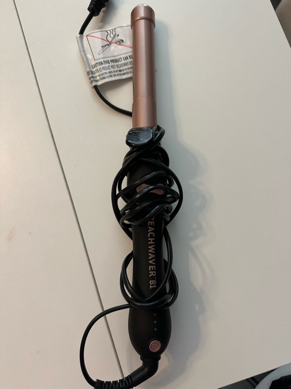 The Beachwaver Co. B1 Ceramic Curling Wand - Rose Gold and Black